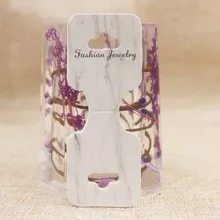 24 шт ожерелье ювелирные изделия из картона дисплей картон новейший дизайн мраморный стиль пользовательский размер печать логотип Экстра оплата Card9* 3,5 см