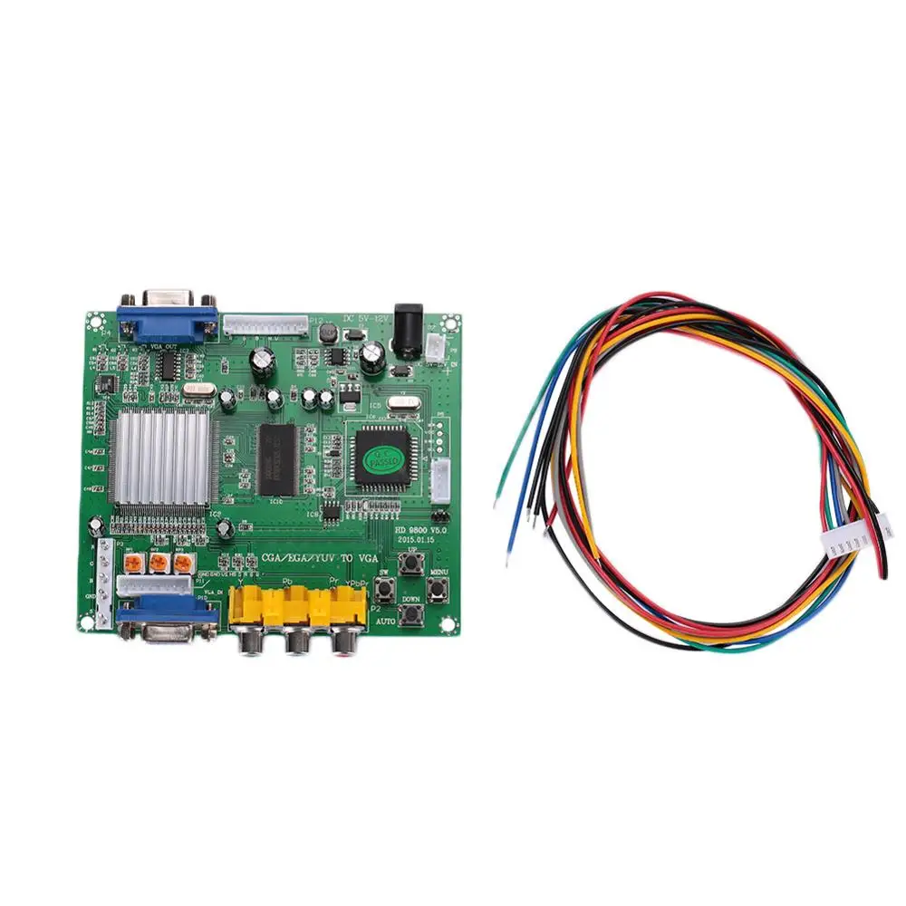 

HD9800 Arcade Game RGB CGA EGA YUV to VGA Video Converter Decoding Board