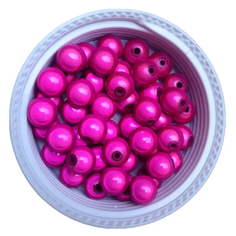 Newest Hot Pink Color 10MM Round Jewelry Aacrylic Miracle Beads 900PCS