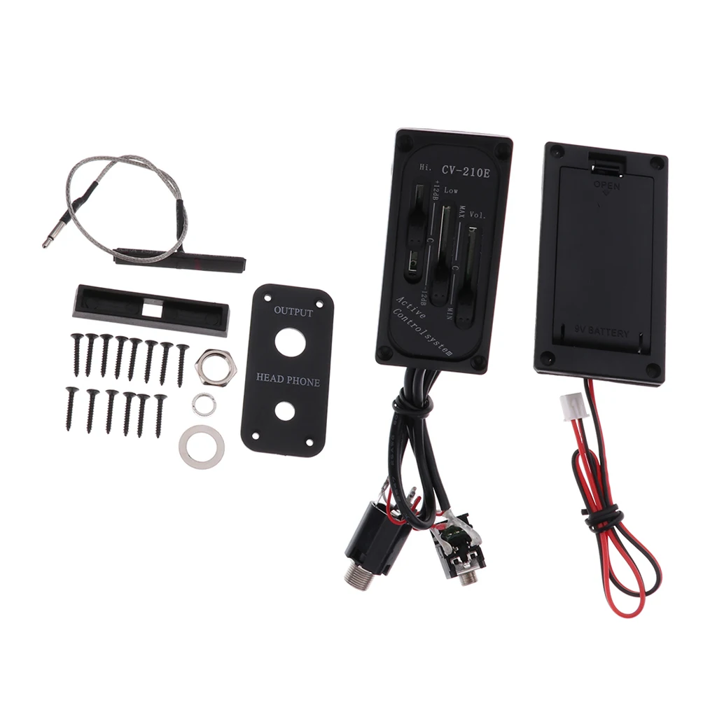 1 Set ABS CV-210E Violin Cello Passive Pickup Piezo Violin Cello Accessory Black