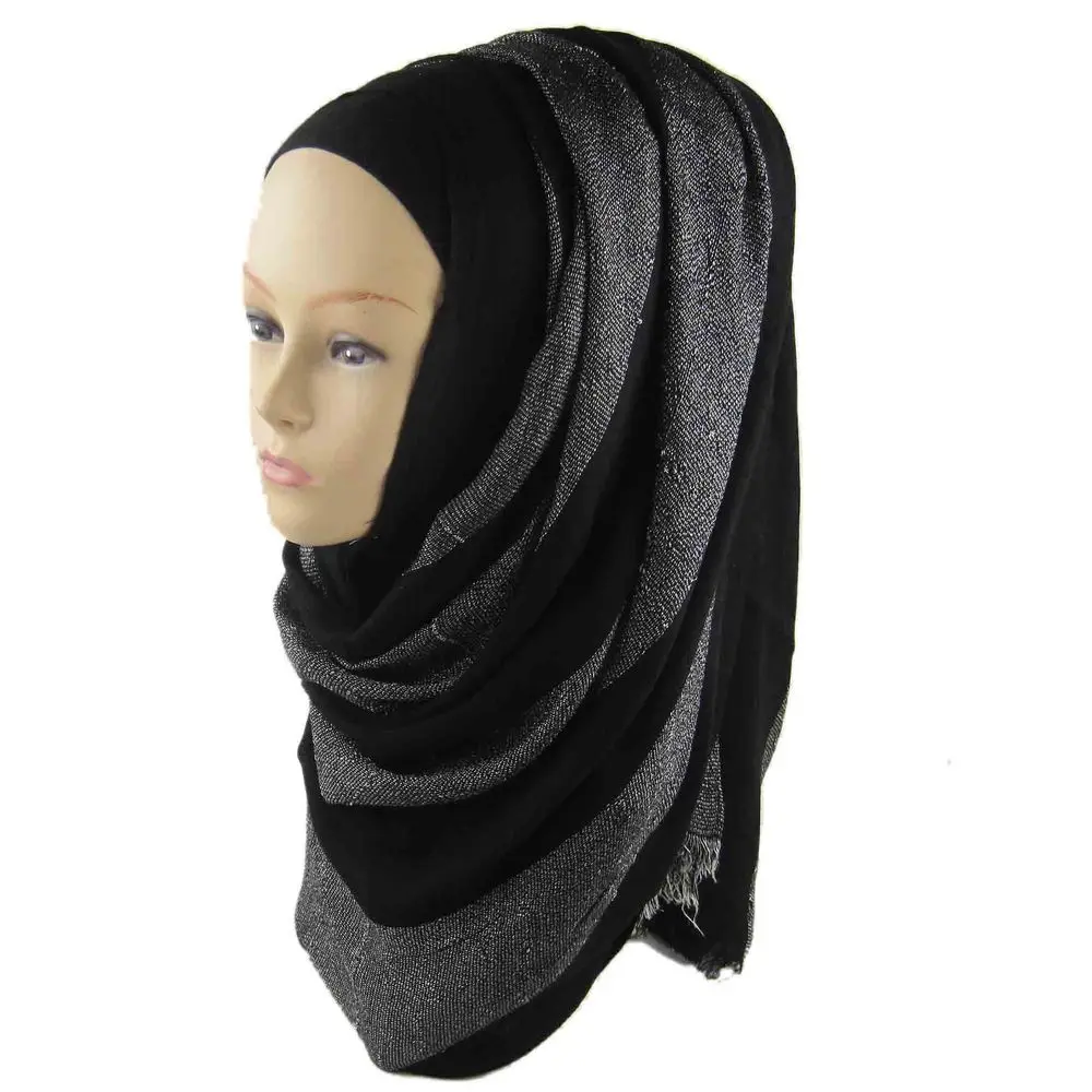 

(12 pieces/lot) High Quality Shimmer Hijab Glitter Viscose Scarf Hijab Islamic Shawl Scarf JLS112