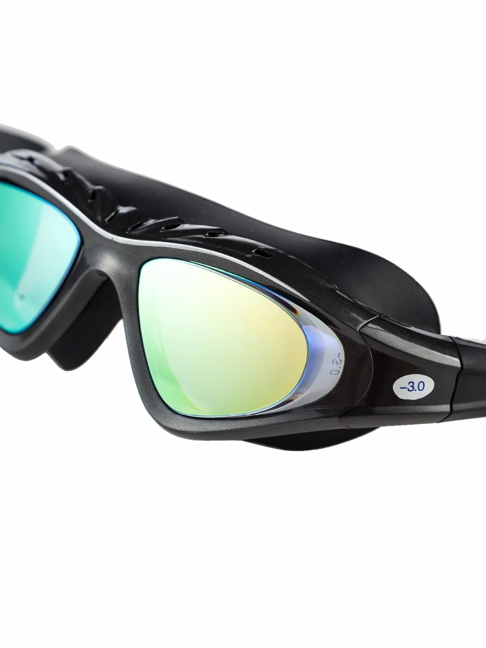 Оптические силиконовые очки для близорукости по рецепту, Профессиональная Большая оправа, очки для плавания, профессиональные диоптрийные очки для плавания в бассейне