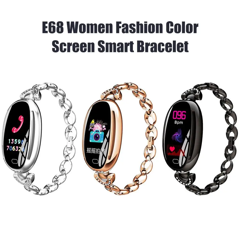 

Women's Smart Watch E68 Fashion Color Screen Heart Rate IP67 Waterproof Monitoring Healthy Multi-sport Mode Smart Watch
