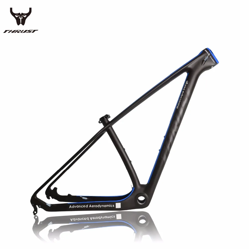 Brand THRUST,Carbon 29er Mountain Bike frame Thru Axle Customized Logo Option 15/17/19 inches BSA/BB30 Carbon Bike Frame