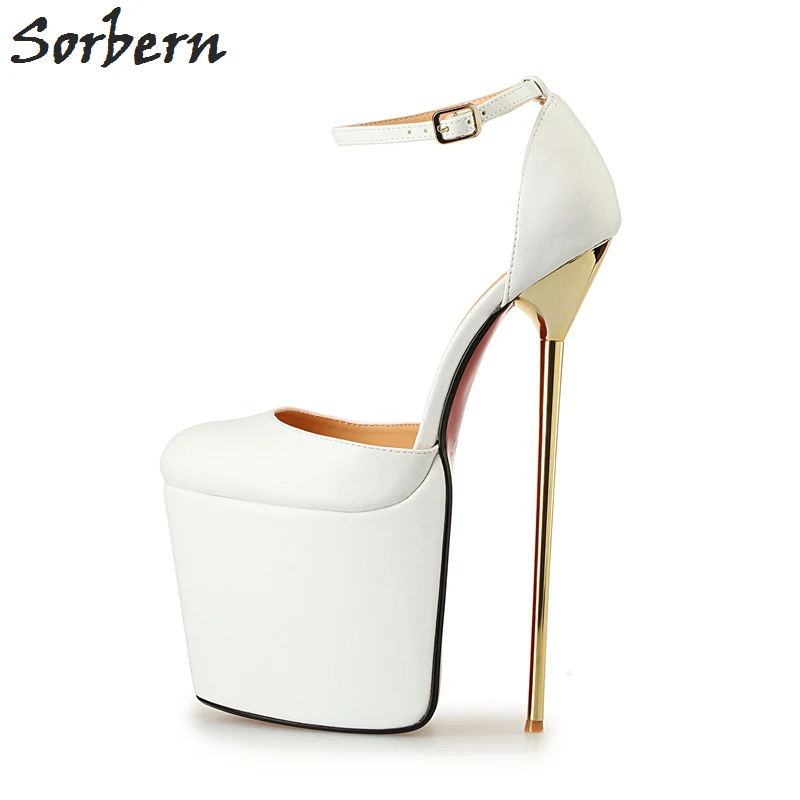 Zapatos Cm Tacones Alta Alto Extrema Baile rojo Unisex 50 Sorbern Mujer Club Plataforma 2017 blanco De Con 20 Negro Noche Tamaño Fiesta 40 qxwSEXC0