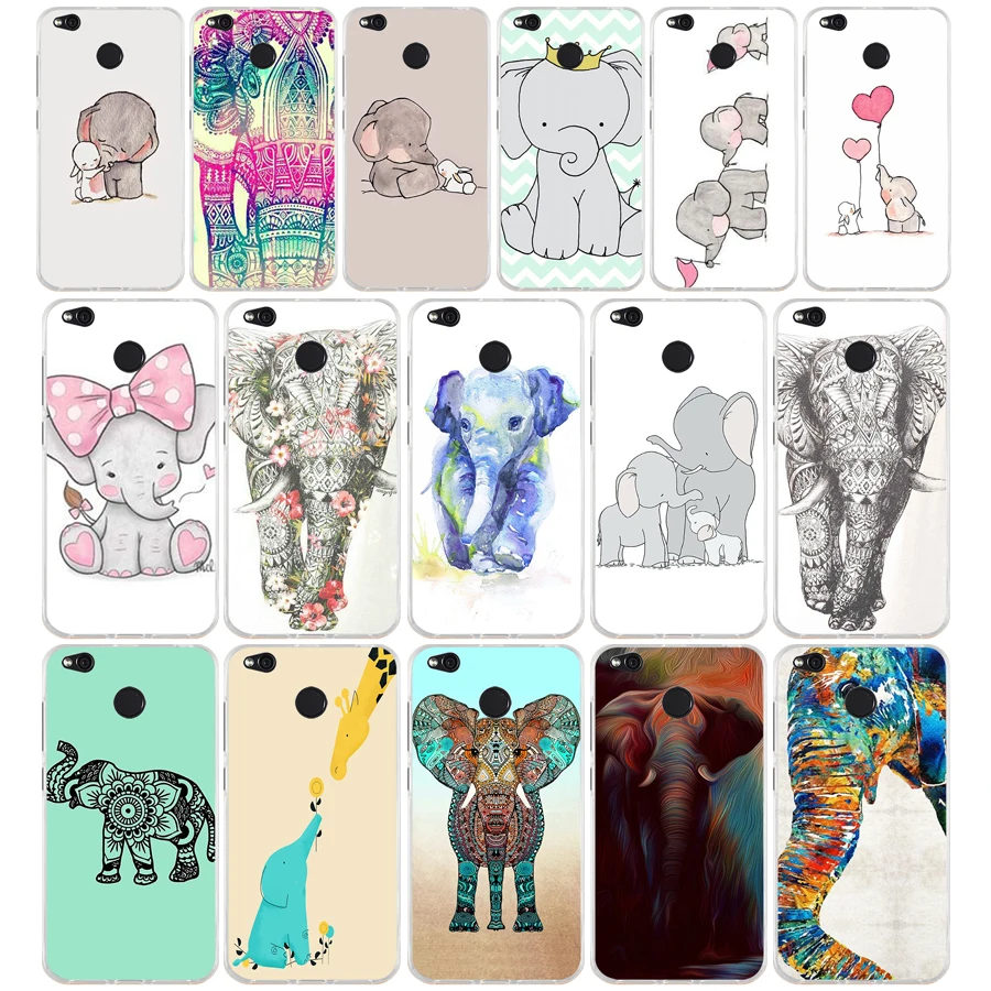 

30G elephant Design For Xiaomi redmi 4x Case Fundas Coque Case redmi 4x Cover Soft Silicone TPU Bags Shell