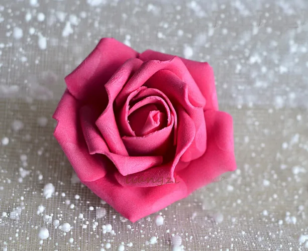 100 шт. коралловый Свадебные цветы Пена розы для свадьбы Аксессуары коралловый Поцелуи бал Pomander цветы коралловый центральные - Цвет: Fuschia