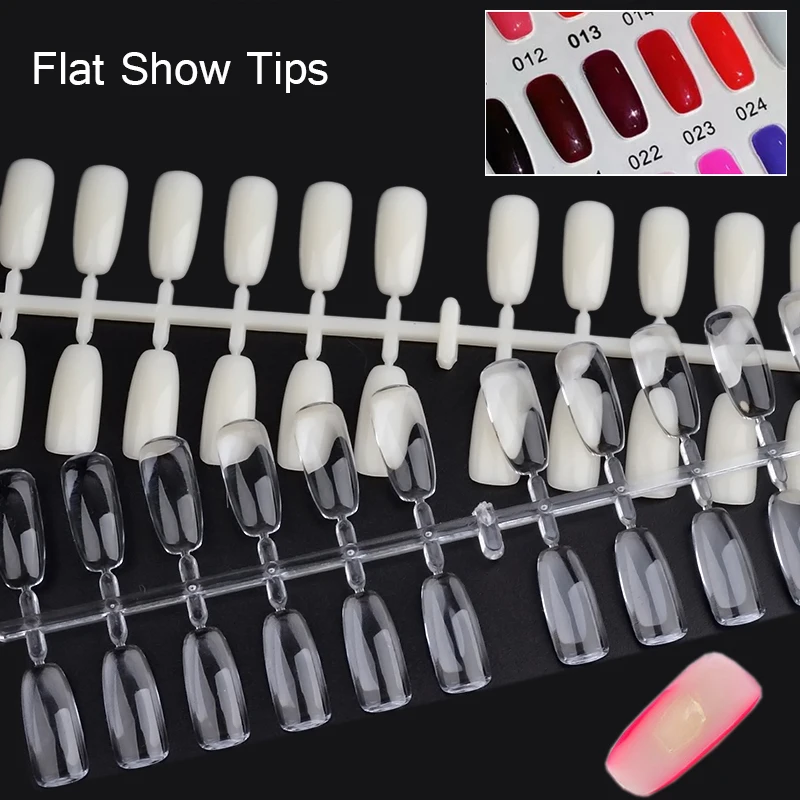 

120 Tips Oval Nail art Color Showcase stand Swatches plate Board black practice Plaque nail polish display ,5 pcs in one bag