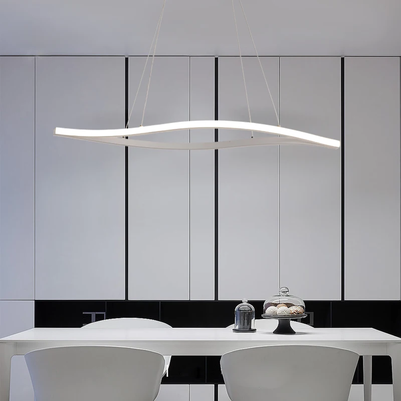  LICAN Leaf Shape Matte Black Hanging Pendant Lights For Dining Room Kitchen Room Home Deco White Fi - 33001489430