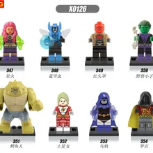 GUSUG 80 шт. X0126 Marvel Super Heroes Starfire Blue Beetle Killer Croc Saturn Girl строительные блоки кирпичи военные игрушки для детей