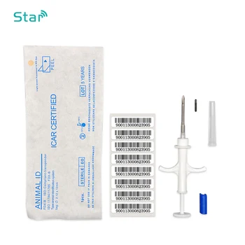 

1x Microchip implanter insertion syringe with transponder chip 2.12*12mm for animal injection
