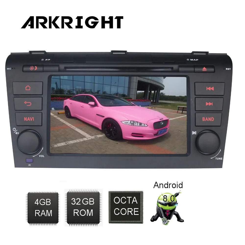 

7" Double Din 4GB Ram 32GB Rom Android 8.0 PX5 Octa Core Car Radio GPS Navigation Wifi/OBD/DVR/DAB For Mazda3 Multimedia Player