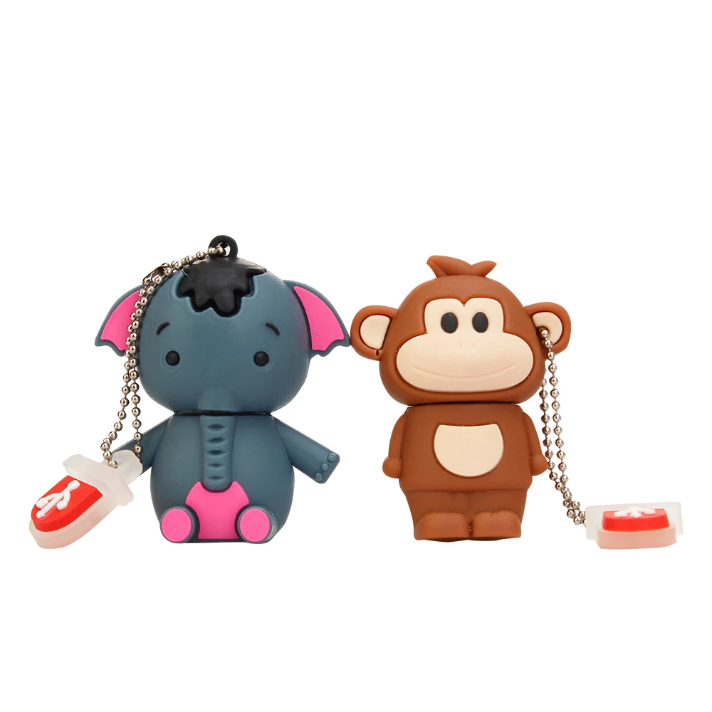Pen Drive 32gb Cartoon Pink PigMonkeyElephantKoala Usb Flash Drive 64gb 128gb 16gb 8gb 4gb Pendrive Best Gift Free Shipping (11)