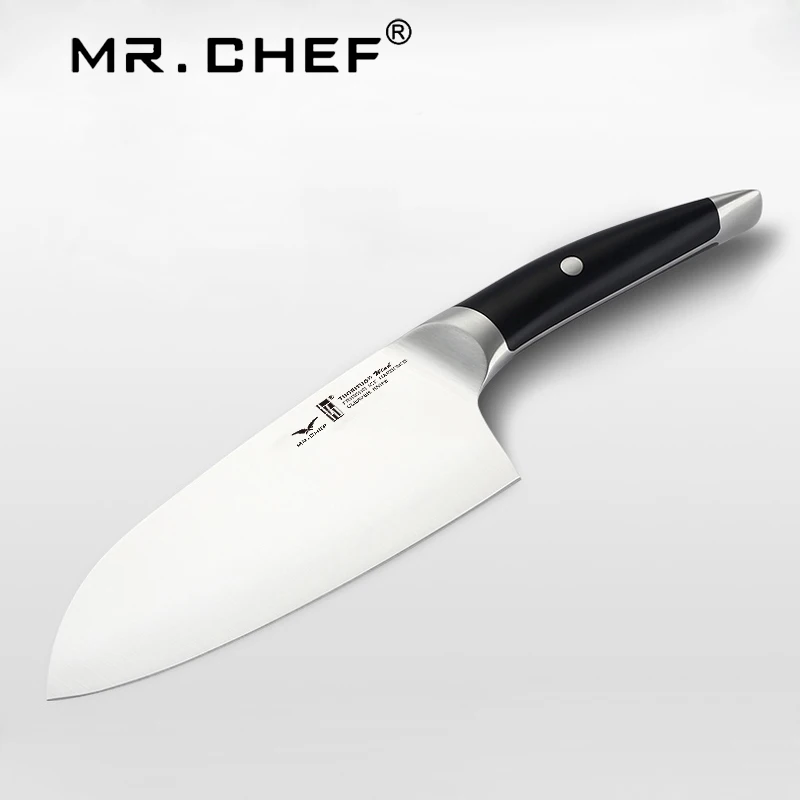 Profesionální 7,5 "190mm kuchařský nůž Německo Steel X50 CRMOV15 Špičková kuchyňská zelenina + nástroj na krájení masa velmi ostrý