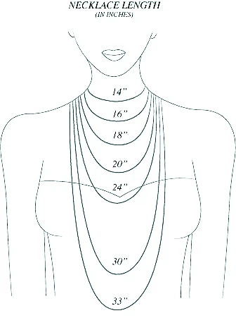 Necklace length schematic