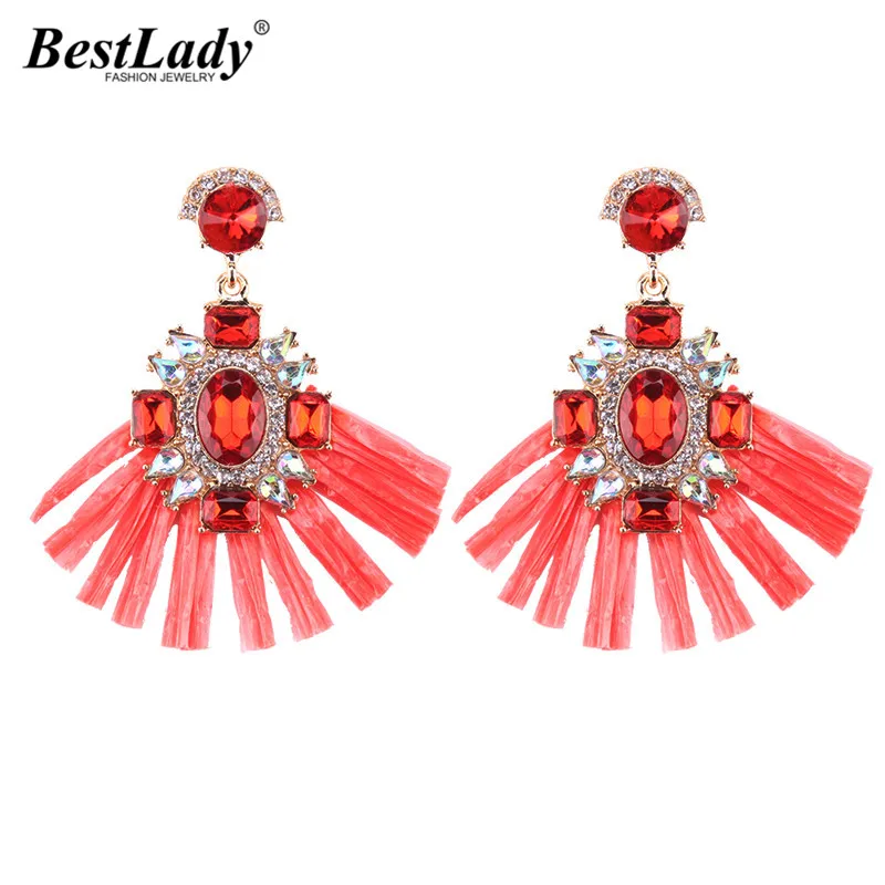 

Best lady Multicolored Pendant Tassel Earrings For Women Bohemian Wedding Party Drop Dangle Earrings Christmas Gifts Wholesale
