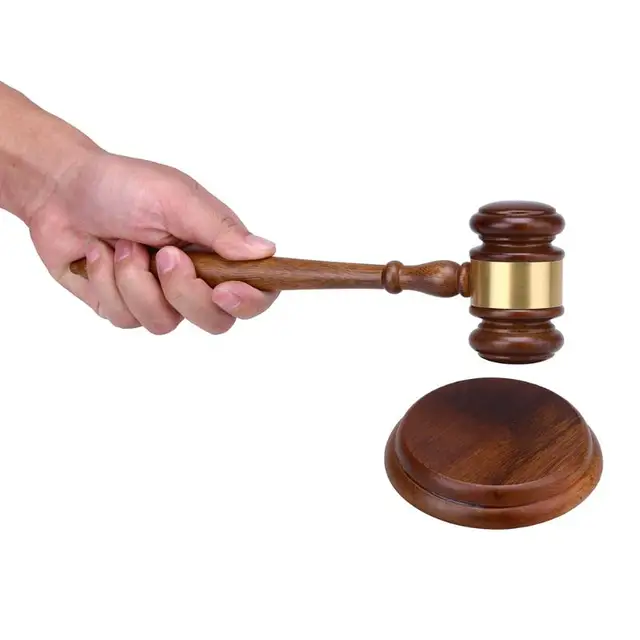 wooden handmade craft lawyer judge auction hammer gavel court