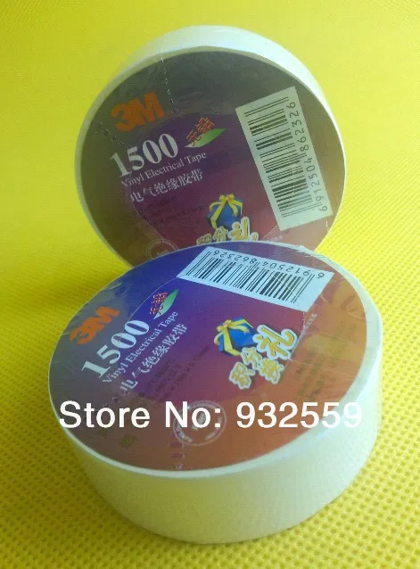 

Free shipping,good quality PVC insulating tape for wire and cable joints and repairs. white color ,18mm*10M/roll 10rolls/Pack