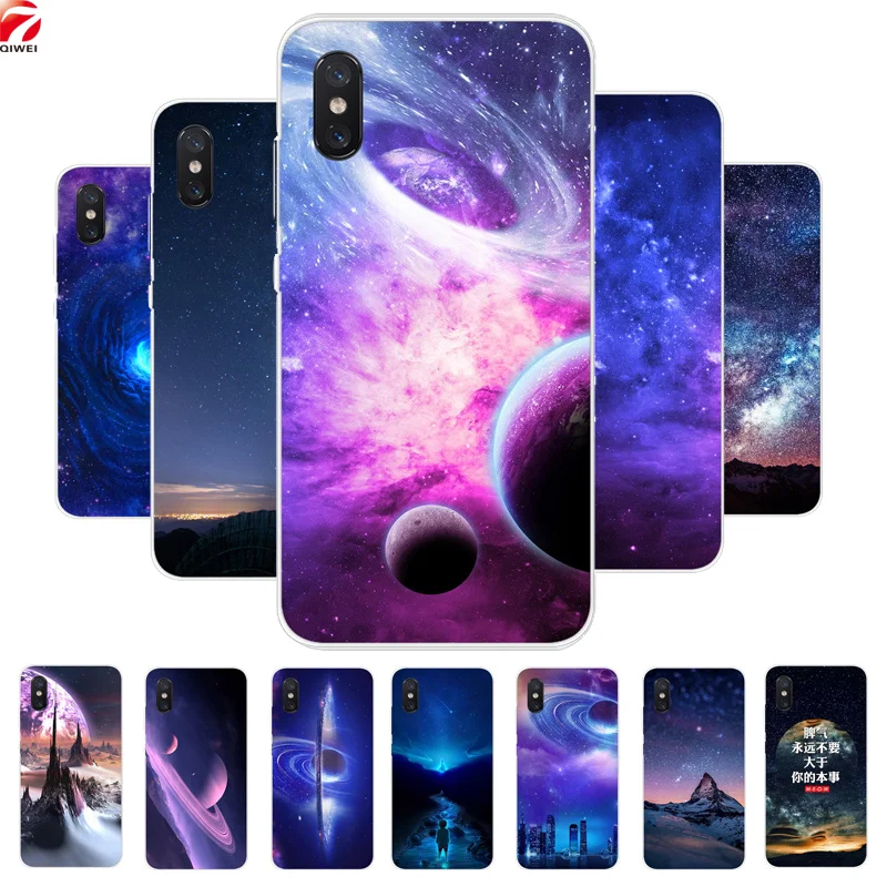 

For Xiaomi Mi 8 Pro Case 6.21'' Fashion Space SKY Painted Soft TPU Silicon Cover For Xiaomi Mi8 Pro 8pro Phone Back Cases Coque