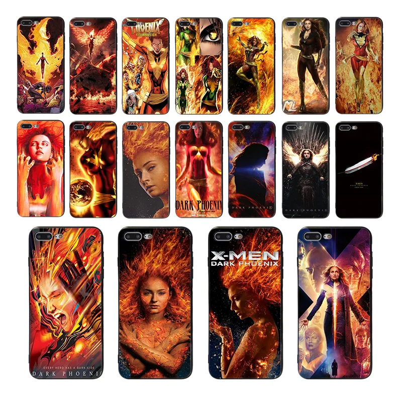 

Marvel X-MEN DARK PHOENIX soft phone case for iphone x xr xs max cover 6 6s 7 8 plus 5s se 10 black silicone shell Coque Funda