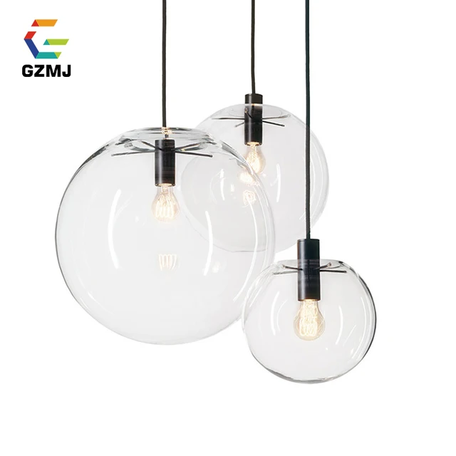 Gzmj Led Pendant Lights Globe Chrome Gl Ball Lamp Re Gzmj Led Pendant Lights Globe Chrome Gl Ball Lamp Re Suspension Kitchen Fixture E27