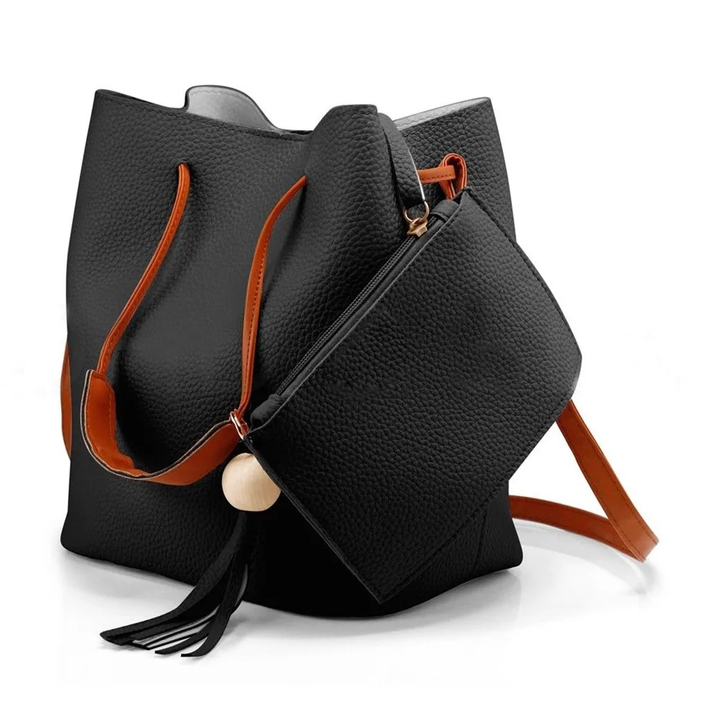 25# Горячая распродажа! Женская сумка-мессенджер из искусственной замши с бахромой; сумка-кошелек; цвет черный, коричневый, белый