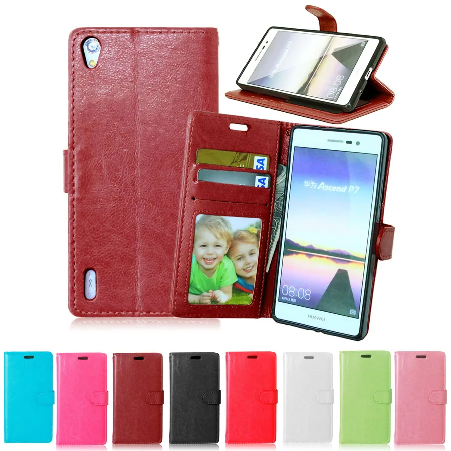 

Wallet Case For Huawei Ascend P7 P7-L10 P7-L00 Flip Case PU leather For Huawei P7 P 7 Cover With Photo Frame For Huawei p7 Case