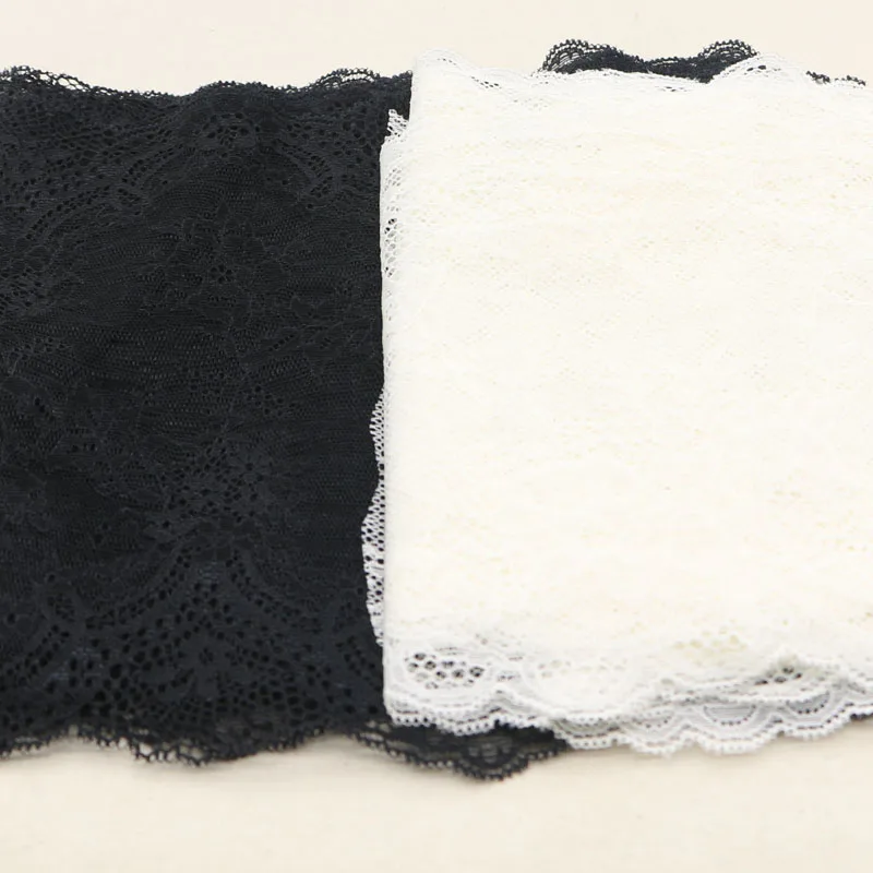

Black white 25cm wide lace fabric DIY garment textile decorative fabric lace