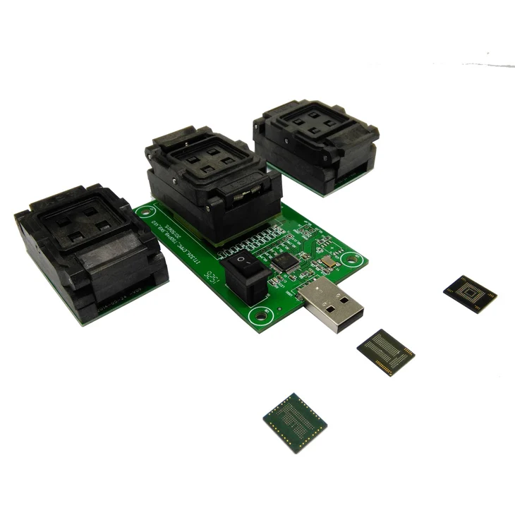 

3 in 1 eMMC/eMCP BGA test socket++free 5pcs border limiters,BGA 153/169/162/186/221,debug,programming,data recovery,read&write
