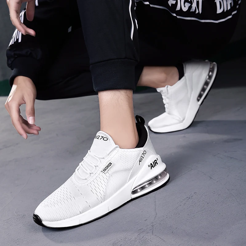 

Man Trainers Breathable Mesh Fashion White Sneakers Shoes Men and Women Air 270 Lace Unisex Casual Shoes Hot Sale Walking Shoes