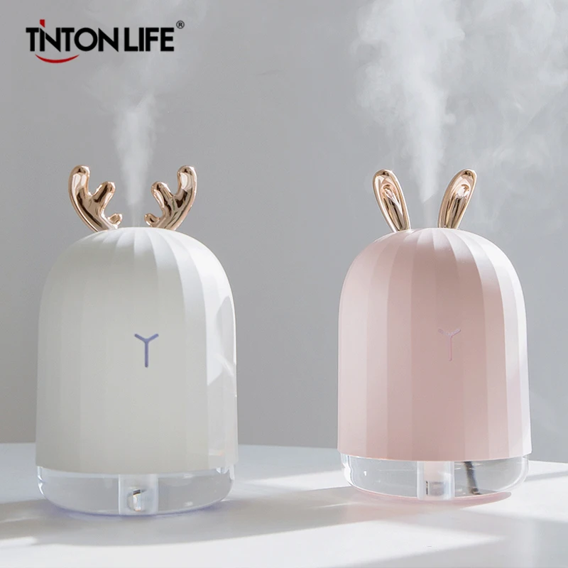 Billig TINTON LEBEN 220ML Ultraschall luftbefeuchter Aroma Ätherisches Öl Diffusor für Home Auto USB Fogger Mist Maker mit LED nacht Lampe
