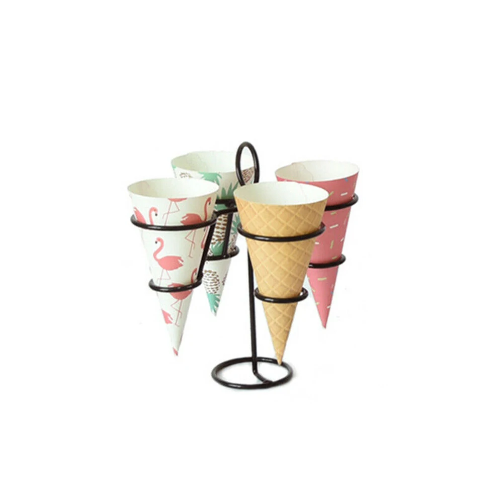 

Iron Craft Cake Cone Display Rack Baking Cooling Tray Ice Cream Cupcake Desktop Stand Sweet Tube Ice Cream Display Stand Holder