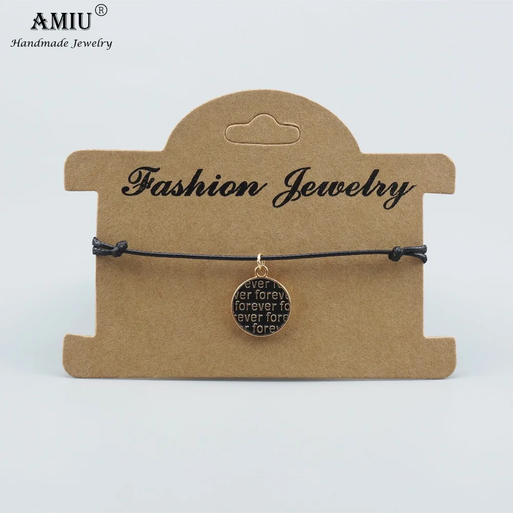 

AMIU Handmade Love Words Charm Bracelet Evil Eye Hamsa Bracelets Anchor Charm Bracelets For Women Men Bracelets