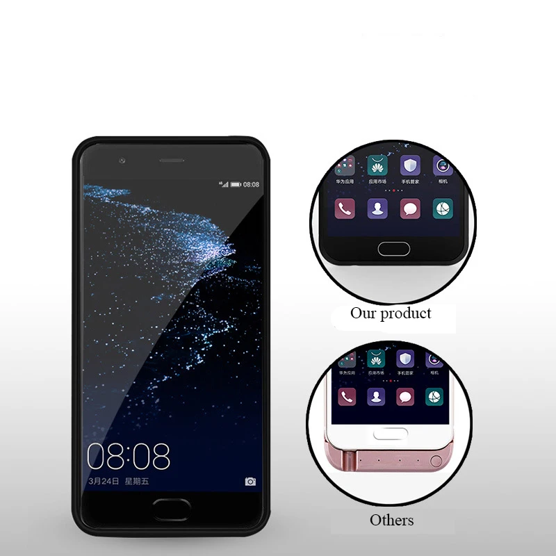 

Portable wireless Charge Phone protector Case For HUAWEI P10 P10 Plus Cover Battery Charger Backup Power bank part 8000-6000mAh