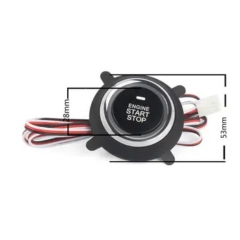 

Smart RFID Car Alarm System Push Engine Start Stop Button Lock Ignition Immobilizer with Remote Keyless Go Entry System 12V