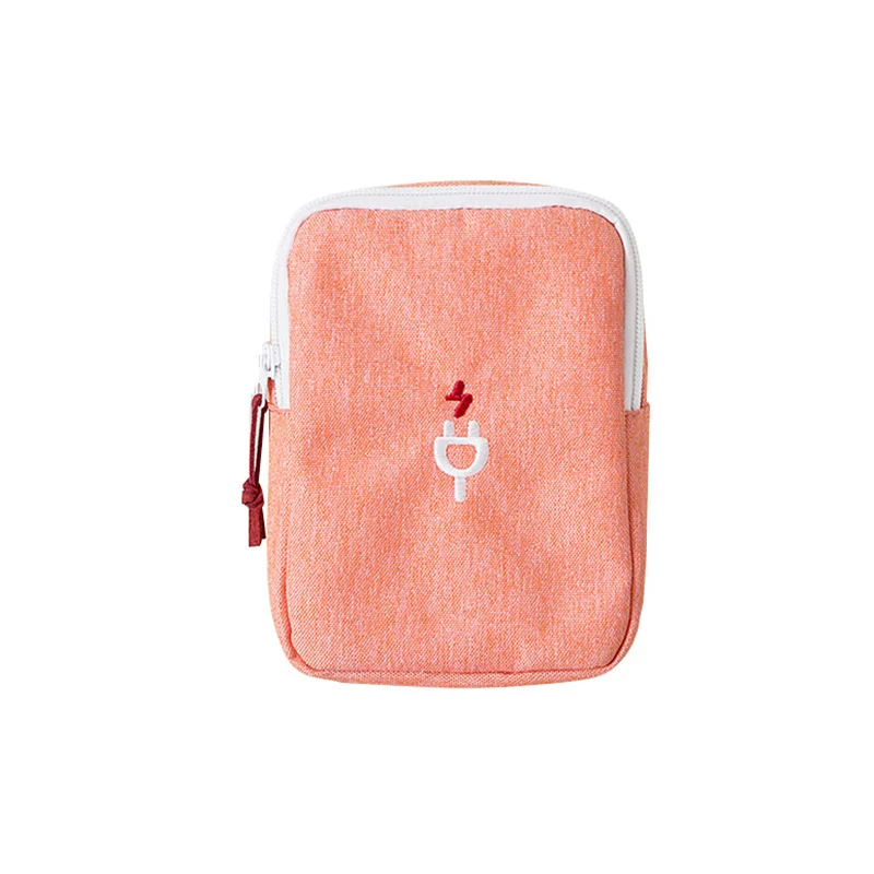 Аксессуары для путешествий многофункциональная сумка для хранения сумка для цифровых устрйоств чехол/макияж смартфон зарядное устройство гарнитура Кабель для передачи данных отделка посылка - Цвет: Розовый