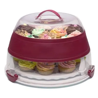 

BIG ONE - new arrival plastic Collapsible Cupcake box Cake boxes 24 cupcakes Muffin cup baking tools cake decorating