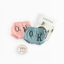 Шорты для маленьких мальчиков и девочек повседневные шорты розового и синего цвета с буквенным принтом модная универсальная одежда из хлопка для новорожденных от 6 до 36 месяцев