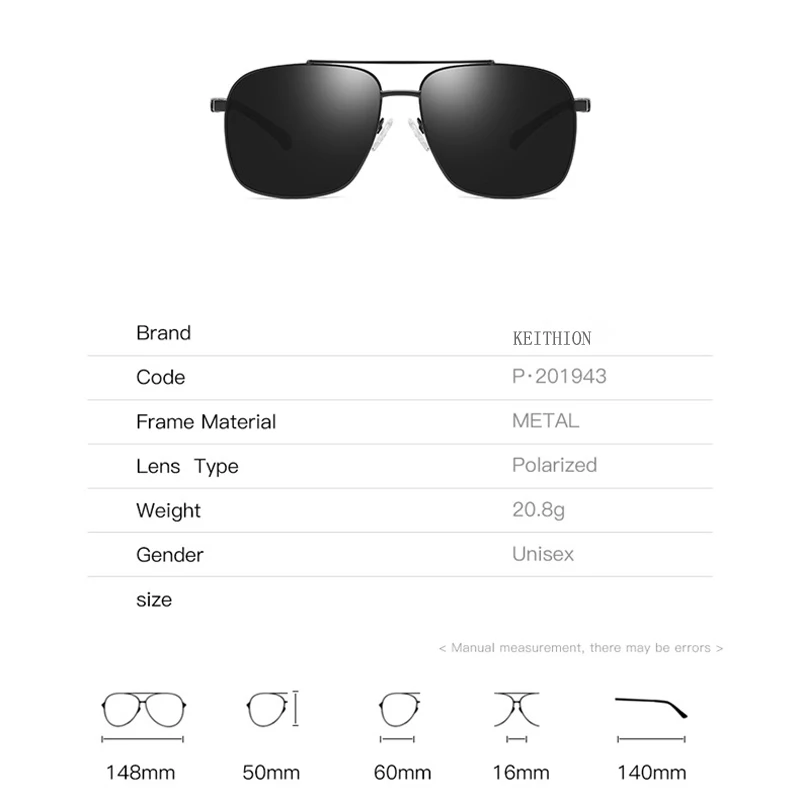 KEITHION Polarized Fashion Big Frame Sunglasses Men Square Fashion Glasses for Women High Quality Retro Sun Glasses Vintage KEITHION Polarized Fashion Big Frame Sunglasses Men Square Fashion Glasses for Women High Quality Retro Sun Glasses Vintage
