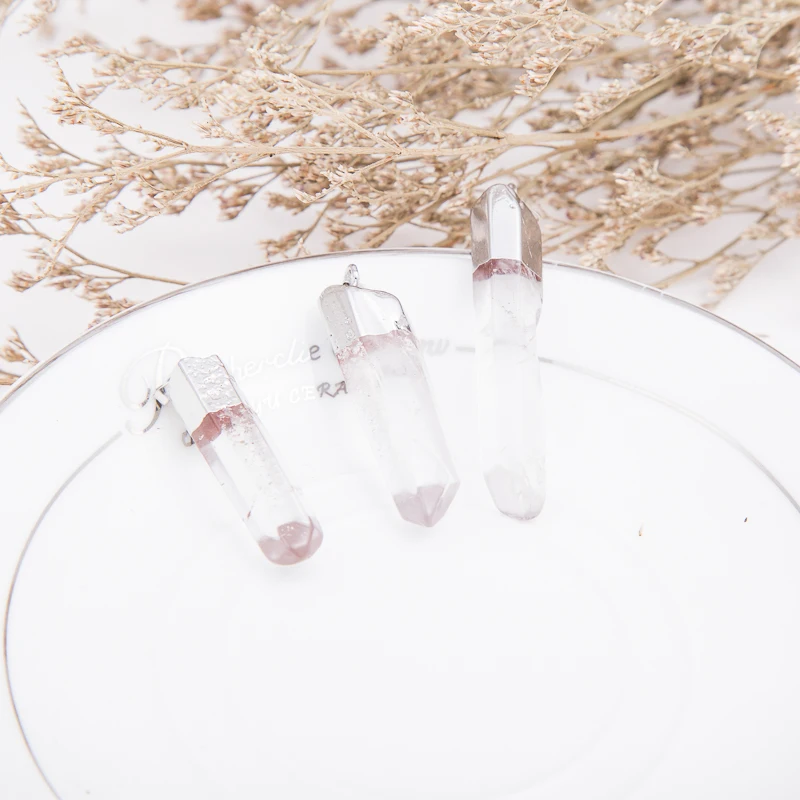 

2018 Silver Plated Rough Natural Stone Necklaces Pendant Drusy White Crystal clear Quartz Necklace For Women Fashion jewelry