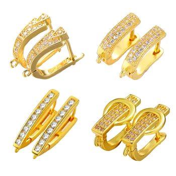 

Juya DIY Fittings Supplies Handmade Creative Gold/Silver Color Basic Bail Earring Hooks Accessories For Earring Parts Making