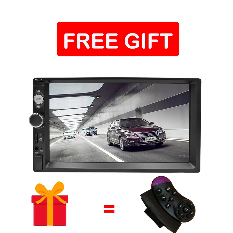 

2 Din Car Multimedia Player Autoradio 2 Din Car Radio Stereo 7" Touch Screen Video MP5 Player Auto Radio Backup Camera 7010B
