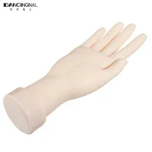 Pro Practice Nail Art Hand Soft Training Display Model Hands Flexible Silicone Prosthetic Personal Salon Manicure Tools Hot