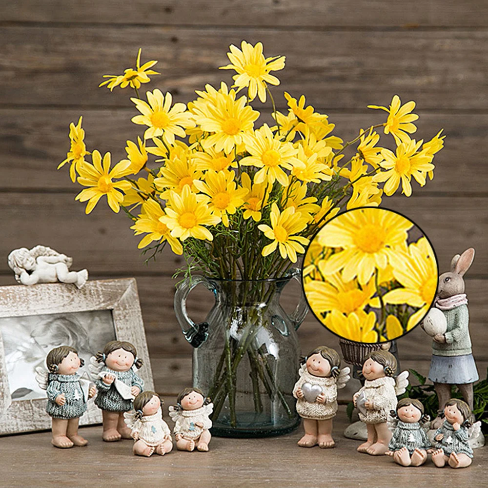 

2019 Chrysanthemum Artificial Small Daisy Cosmos High-grade Artificial Fower Bud Flower Small Wild Chrysanthemum Fake Flower