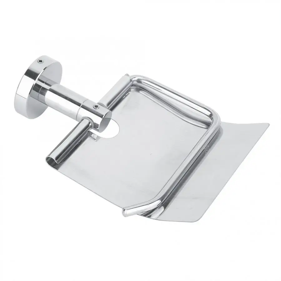 Stainless Steel Bathroom Toilet Roll Holder Wall Mounted Rack Paper Towel Hook