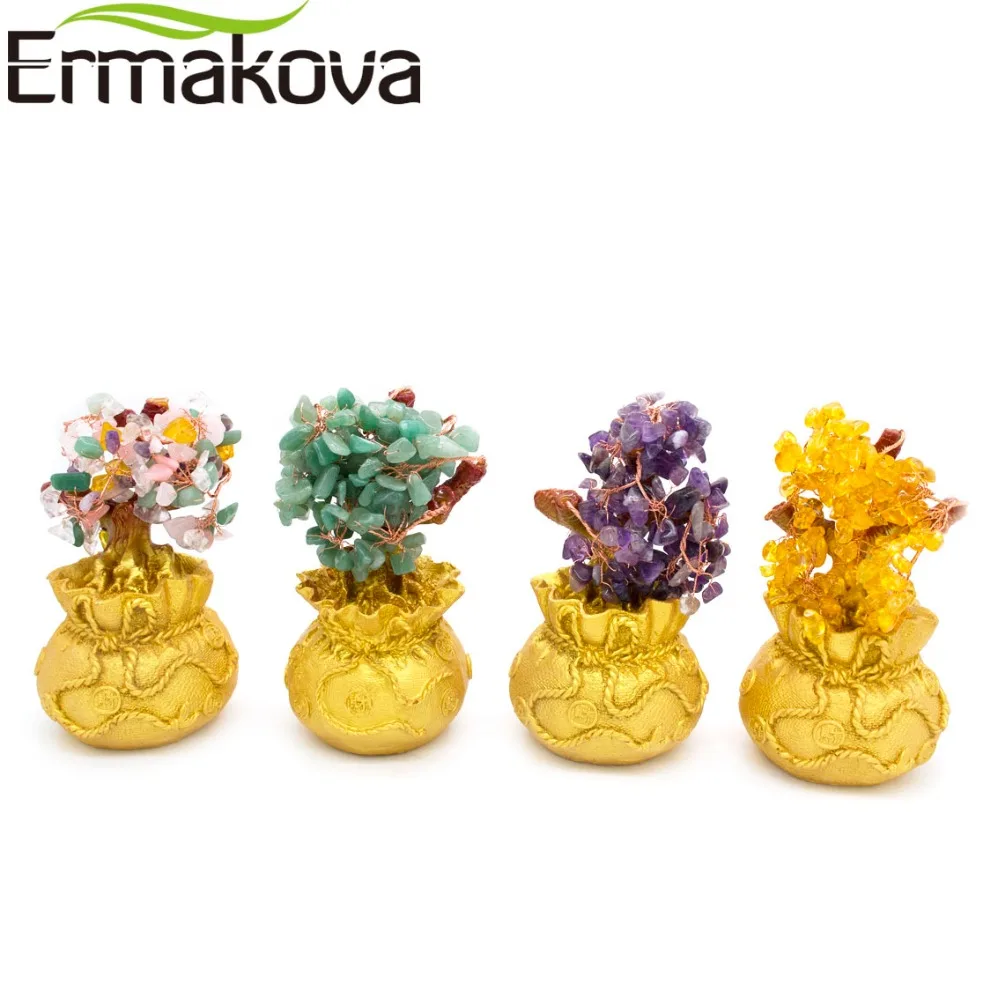ERMAKOVA 6 7 Кристалл денежное дерево бонсай Стиль богатство удача Feng Shui принесет