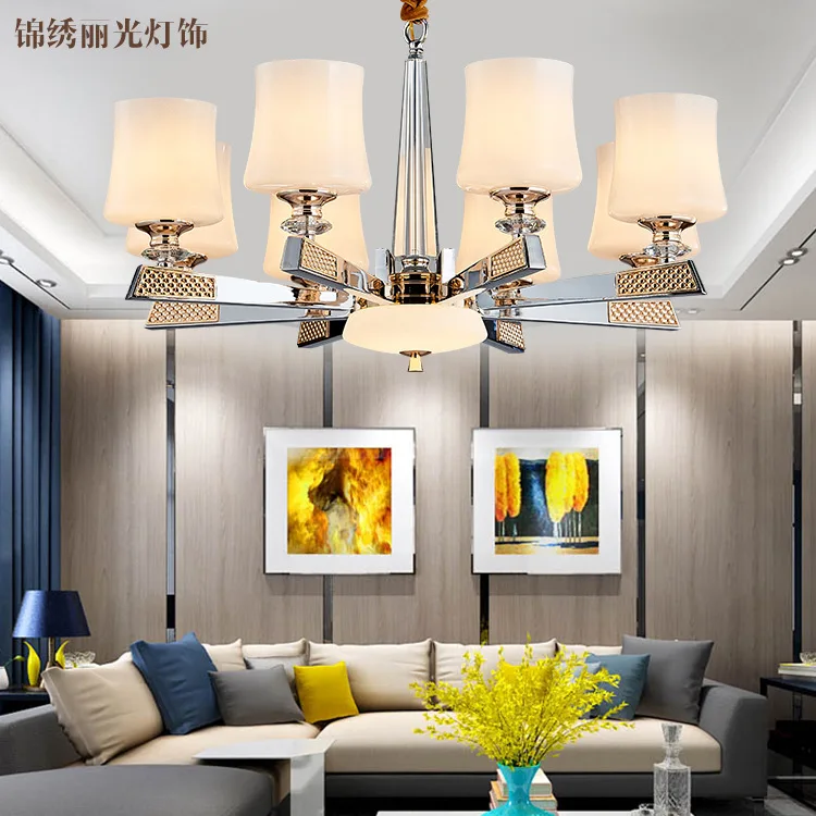 

LED crystal chandelier luxury deco lighting fixtures living room suspension luminaires bedroom hanging lights home pendant lamps