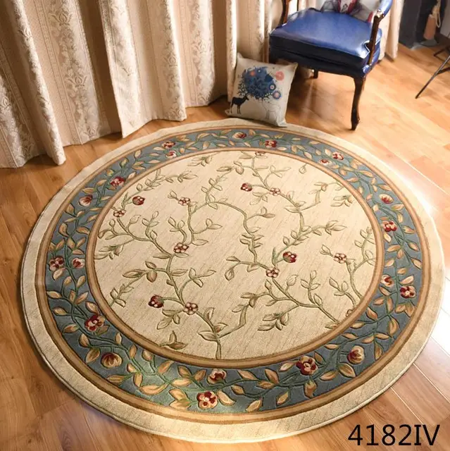 240CM Round Carpet Living Room Pastoral Big Round Rug Bedroom Home