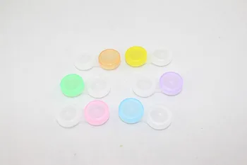 

LIUSVENTINA Portable Wholesale Cute Transparent Contact Lens Case for Color Lenses Gift for Girls 100pcs/lot Random Mix Color