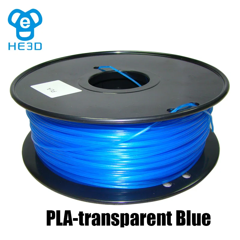 

HE3D Reprap 3D printer comsume material , 1Kg PLA filament , new transparent color 3D printing material